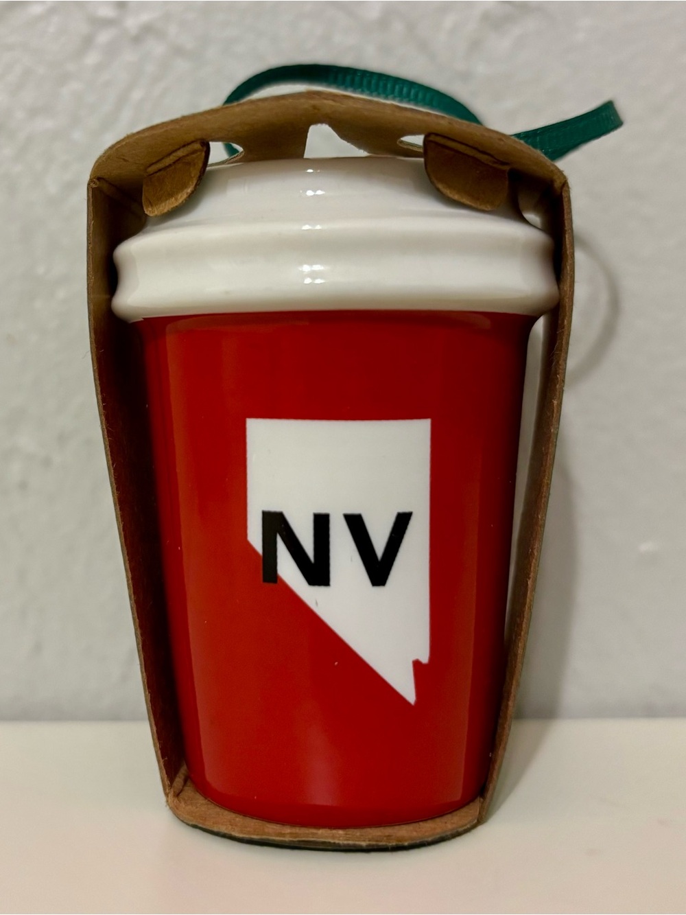 Starbucks Nevada State Outline Ceramic Ornament